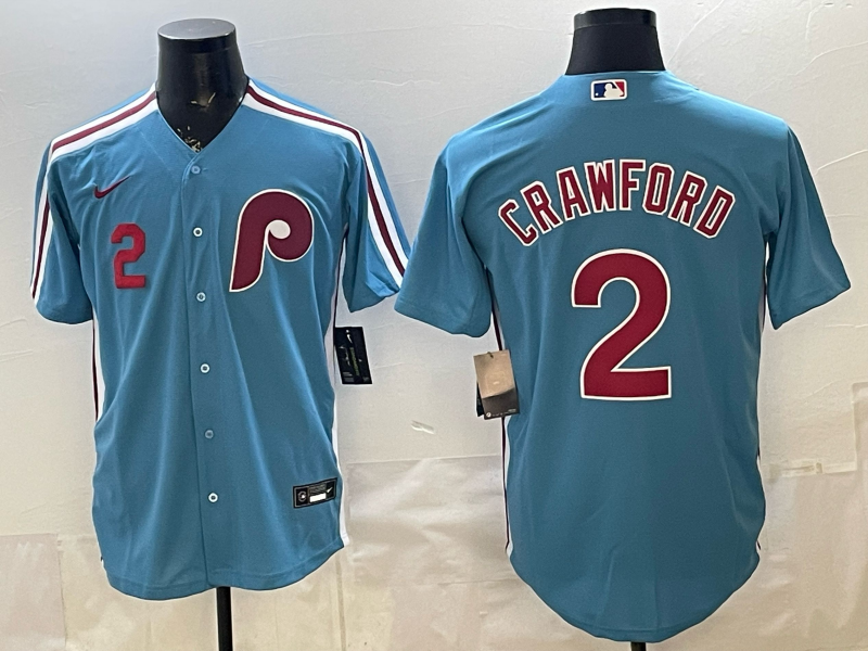 Men 2026 Philadelphia Phillies #2 Crawford blue Game Nike MLB Jersey 0414001